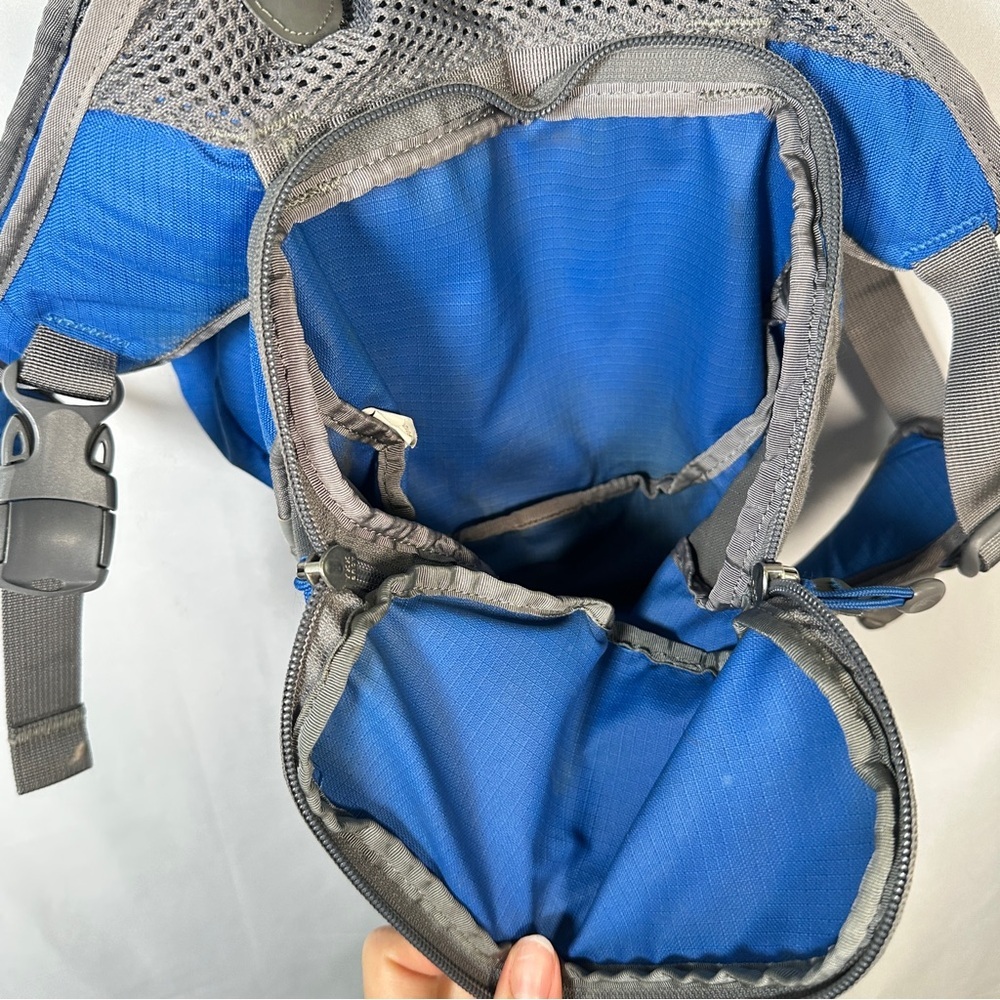 REI Dog Hiking Pack Nylon Saddlebag Harness Small Blue Gray Reflective Trim - Picture 13 of 16